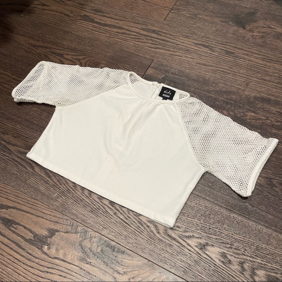 Missguided Raglan White Crop Top - Picture 3 of 6